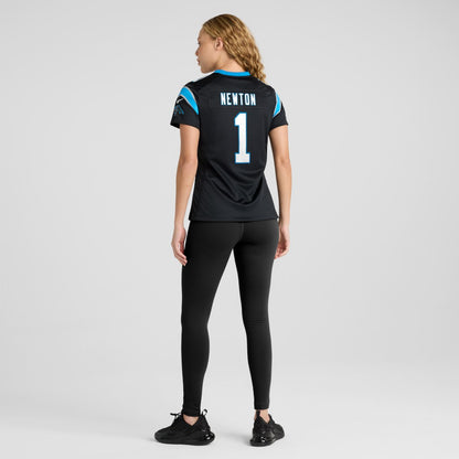 Cam Newton Carolina Panthers Women's Team Retired Game Jersey - Black | NFL Jerseys