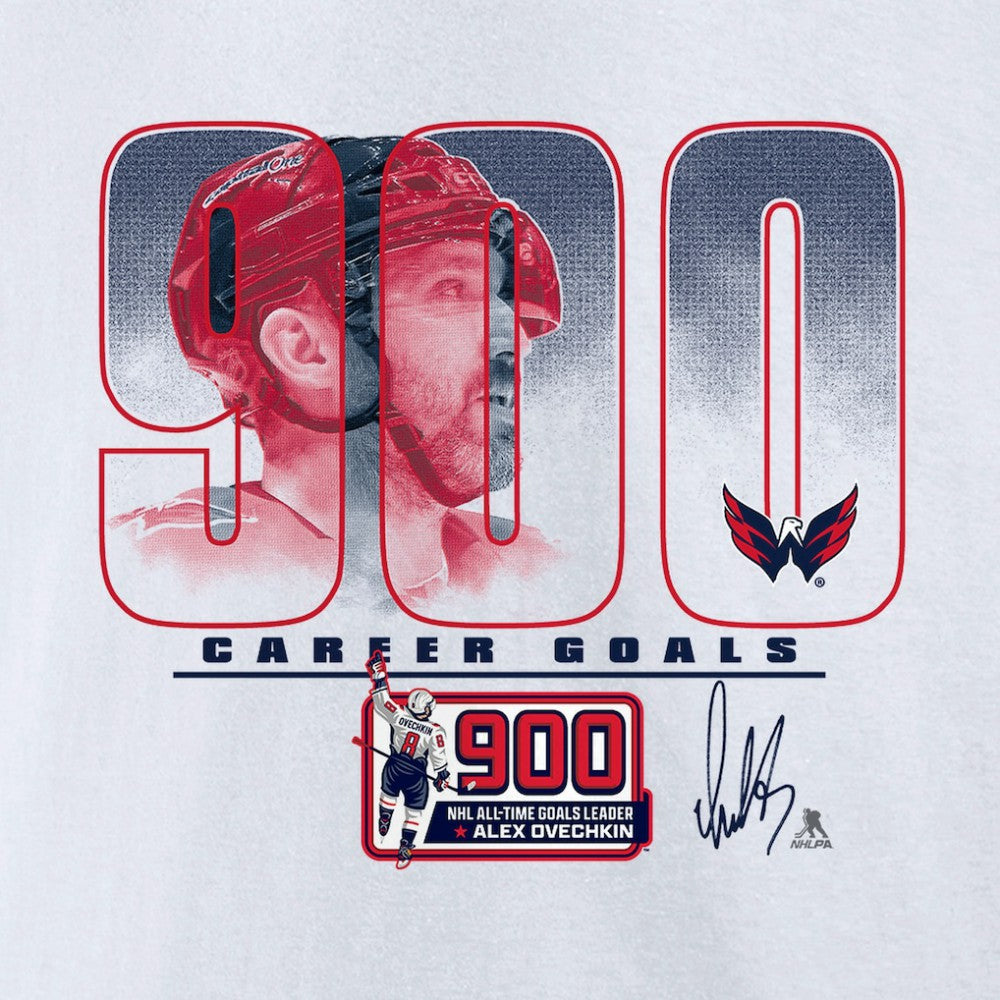 Alexander Ovechkin Washington Capitals 900th Career Goal T-Shirt White