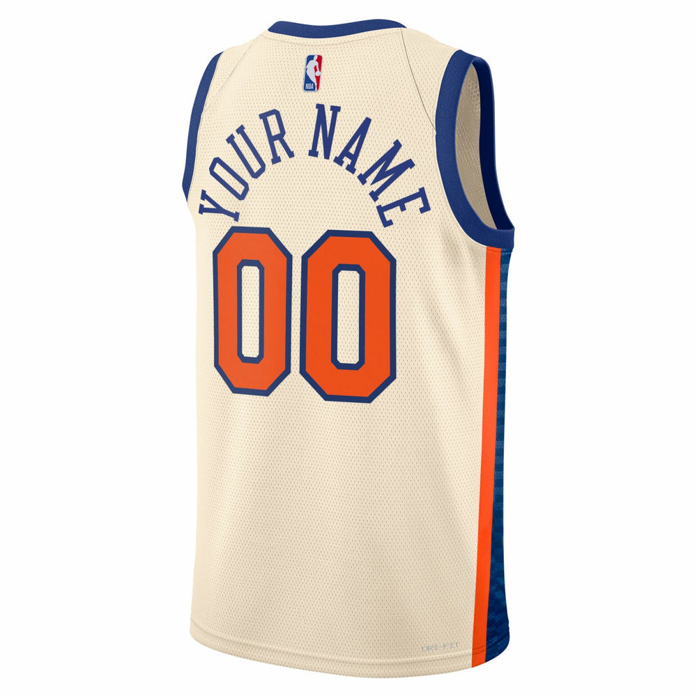 Nike - New York Knicks Unisex 2025/26 City Edition Swingman Custom Jersey - Cream