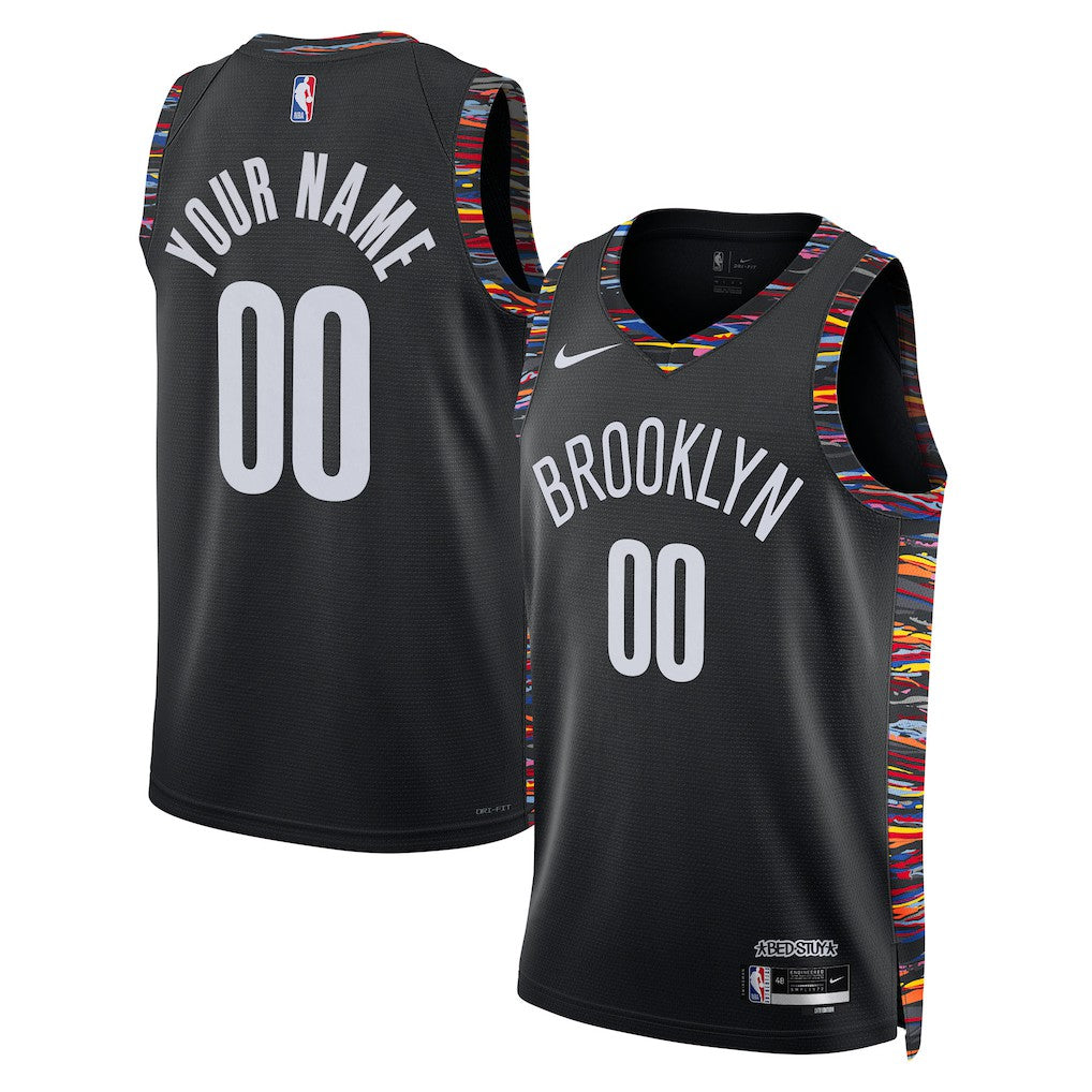 Nike - Brooklyn Nets Unisex 2025/26 City Edition Swingman Custom Jersey - Black