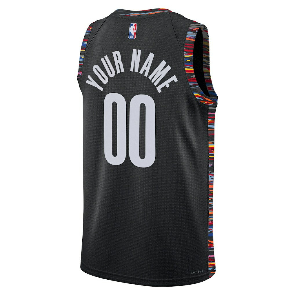 Nike - Brooklyn Nets Unisex 2025/26 City Edition Swingman Custom Jersey - Black