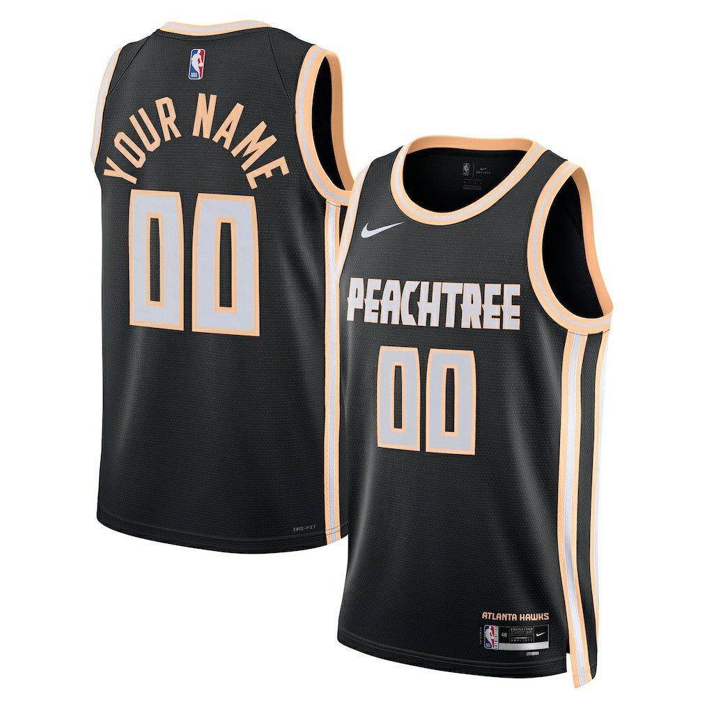 Nike - Atlanta Hawks Unisex 2025/26 City Edition Swingman Custom Jersey - Black