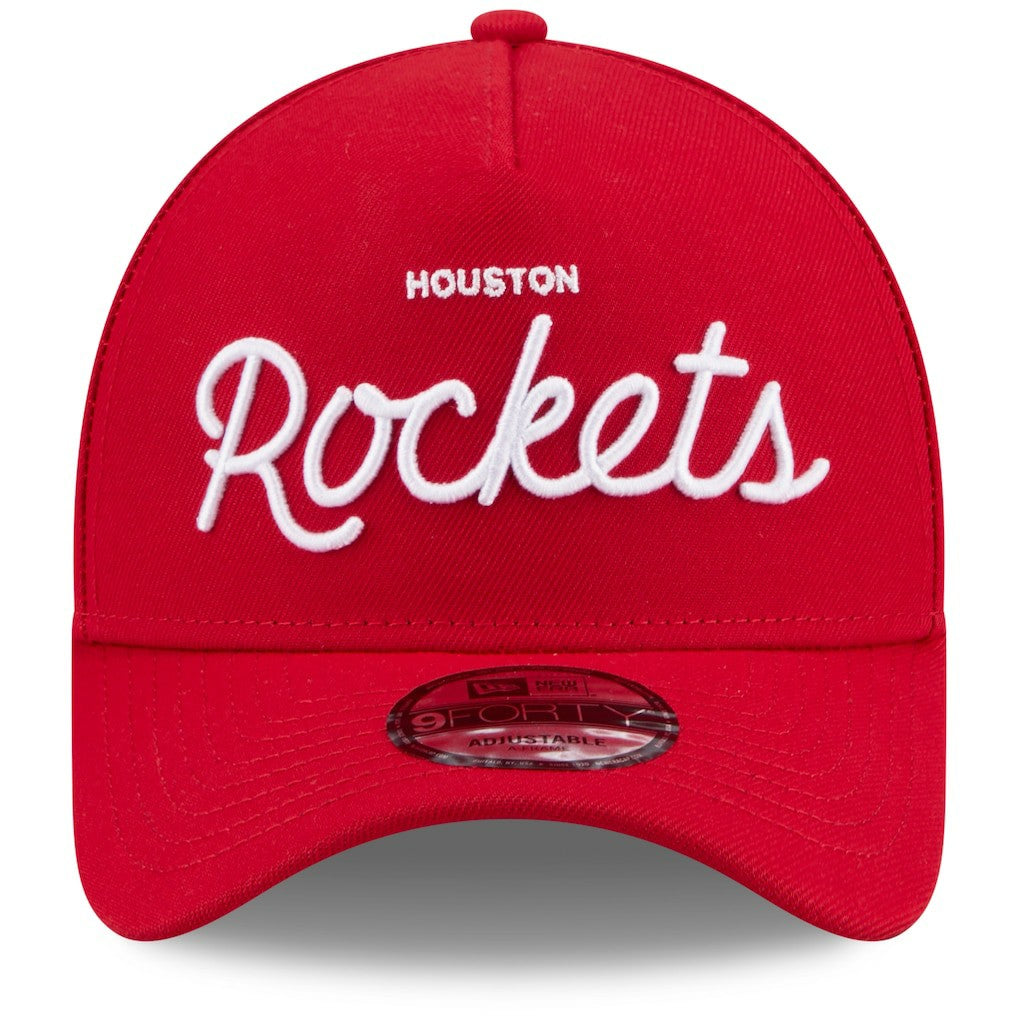 New Era - Houston Rockets x Malbon Golf Unisex 9FORTY A-Frame Adjustable Hat - Red