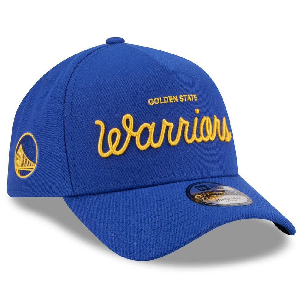 New Era - Golden State Warriors x Malbon Golf Unisex 9FORTY A-Frame Adjustable Hat - Royal