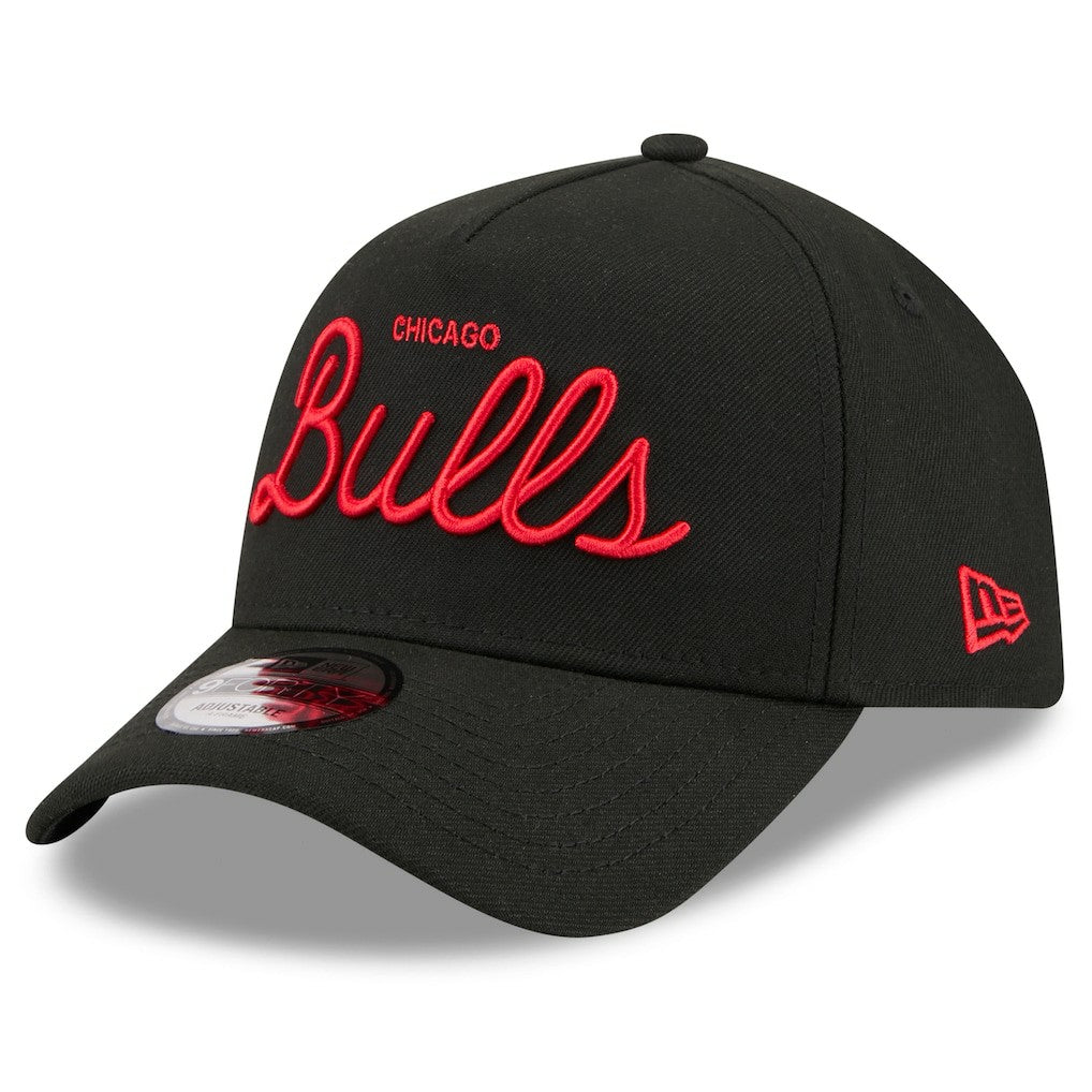 New Era - Chicago Bulls x Malbon Golf Unisex 9FORTY A-Frame Adjustable Hat - Black