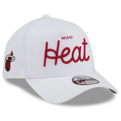 New Era - Miami Heat x Malbon Golf Unisex 9FORTY A-Frame Adjustable Hat - White