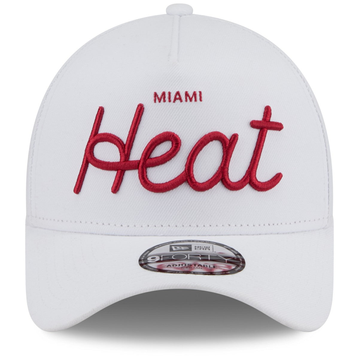 New Era - Miami Heat x Malbon Golf Unisex 9FORTY A-Frame Adjustable Hat - White