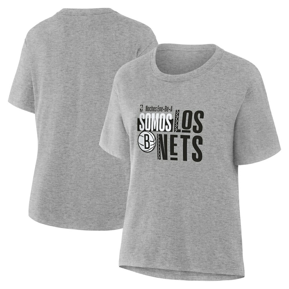 NBA - Brooklyn Nets Women's Noches Training T-Shirt - Gray