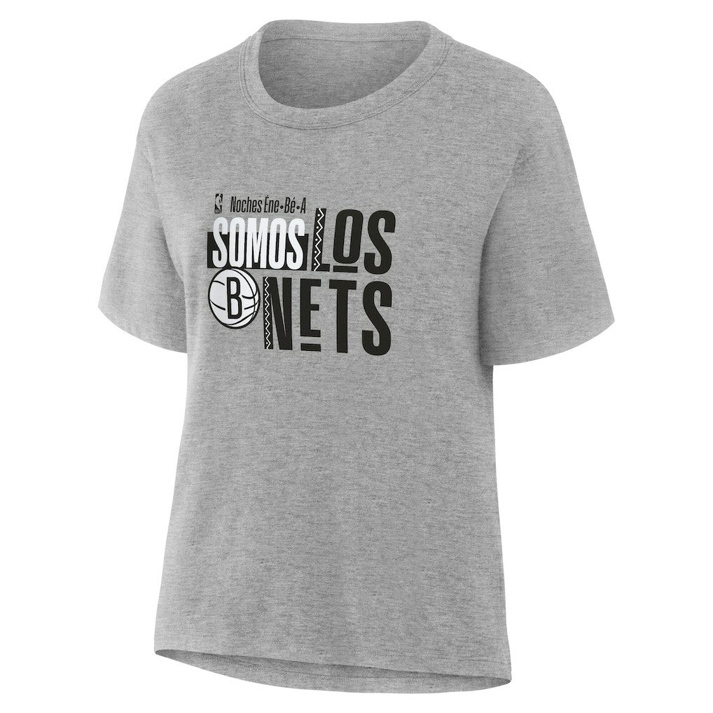 NBA - Brooklyn Nets Women's Noches Training T-Shirt - Gray