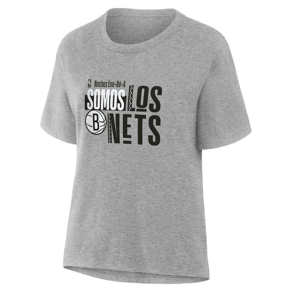NBA - Brooklyn Nets Women's Noches Training T-Shirt - Gray