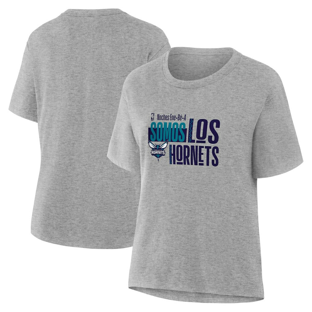 NBA - Charlotte Hornets Women's Noches Training T-Shirt - Gray