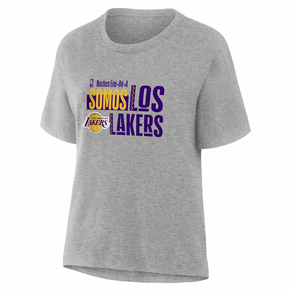 NBA - Los Angeles Lakers Women's Noches Training T-Shirt - Gray