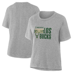 NBA - Milwaukee Bucks Women's Noches Training T-Shirt - Gray