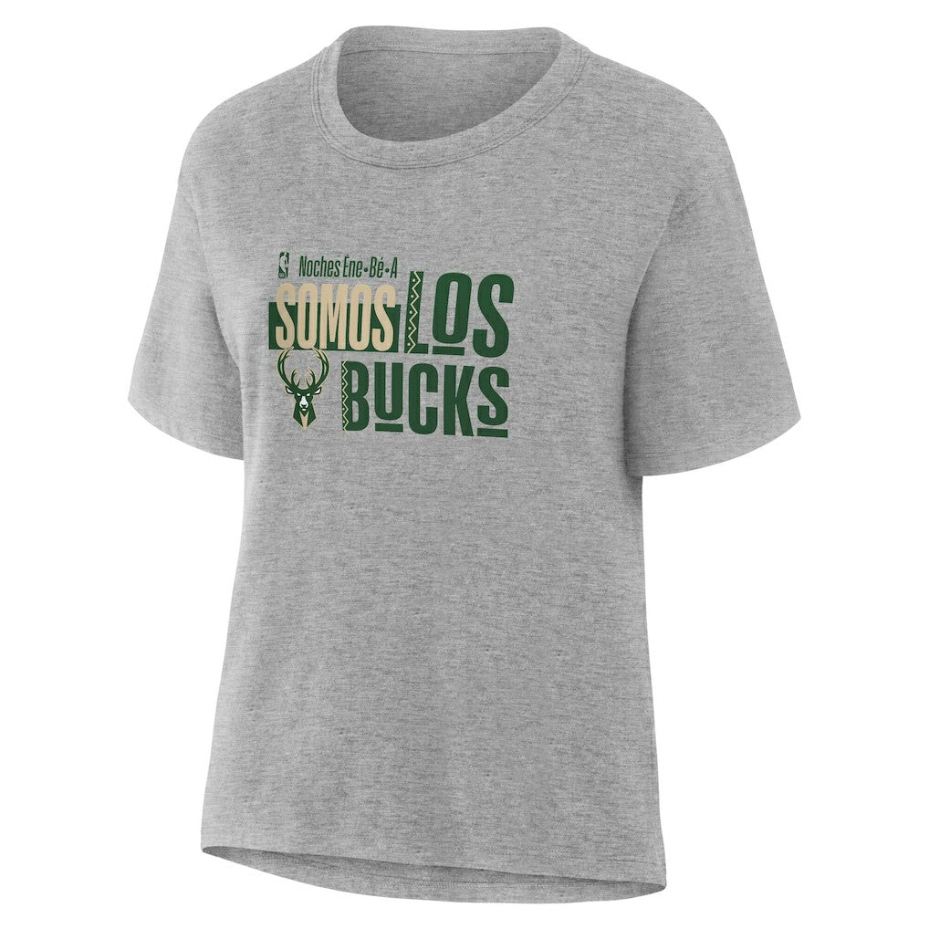 NBA - Milwaukee Bucks Women's Noches Training T-Shirt - Gray
