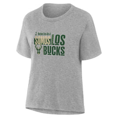 NBA - Milwaukee Bucks Women's Noches Training T-Shirt - Gray