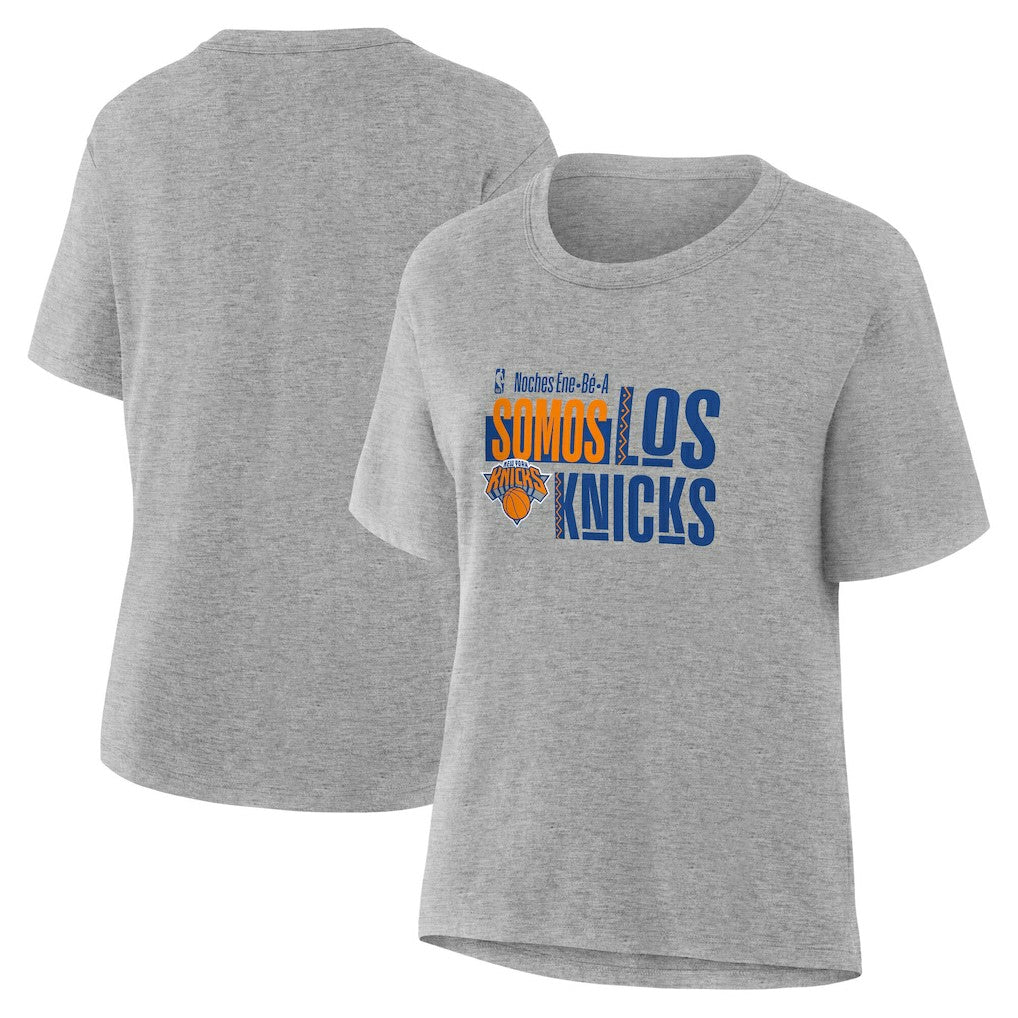 NBA - New York Knicks Women's Noches Training T-Shirt - Gray