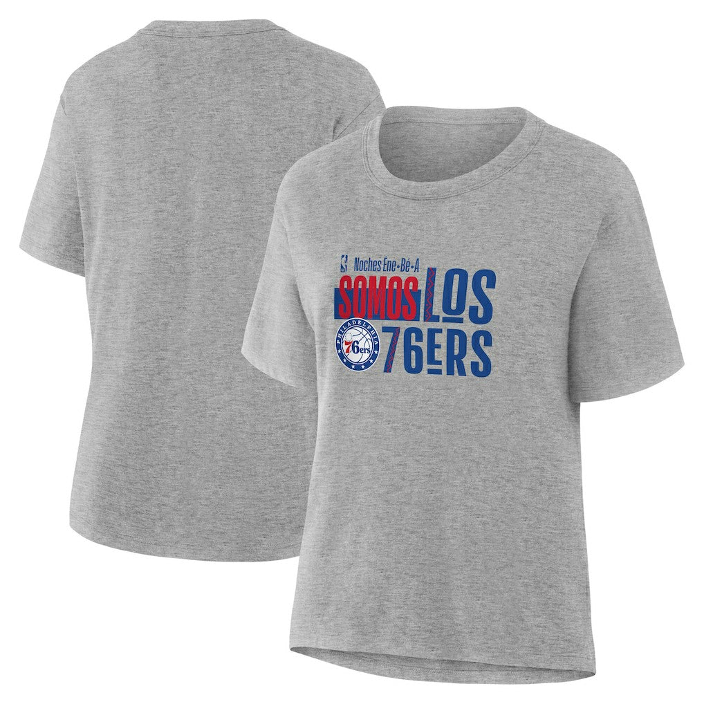 NBA - Philadelphia 76ers Women's Noches Training T-Shirt - Gray