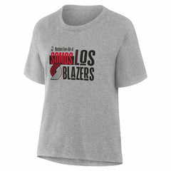 NBA - Portland Trail Blazers Women's Noches Training T-Shirt - Gray