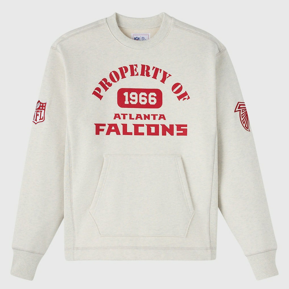 Atlanta Falcons OVO x NFL Unisex Fleece Sweatshirt Heather Gray - NFL