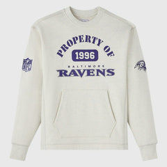 Baltimore Ravens OVO x NFL Unisex Fleece Sweatshirt Heather Gray - NFL