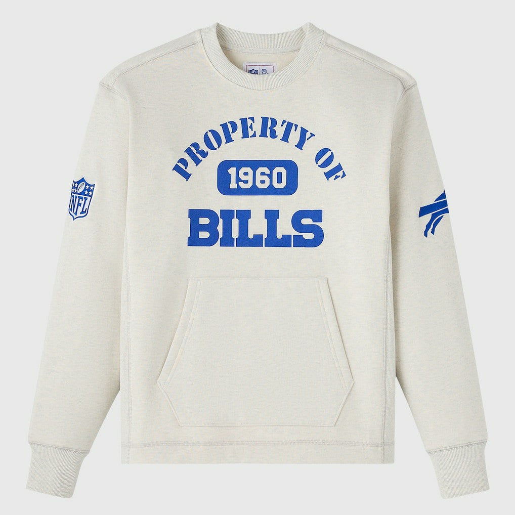 Buffalo Bills OVO x NFL Unisex Fleece Sweatshirt Heather Gray - NFL