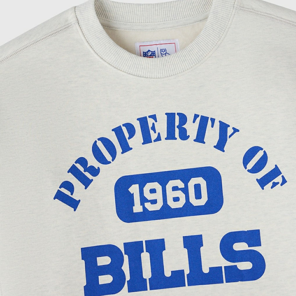 Buffalo Bills OVO x NFL Unisex Fleece Sweatshirt Heather Gray - NFL