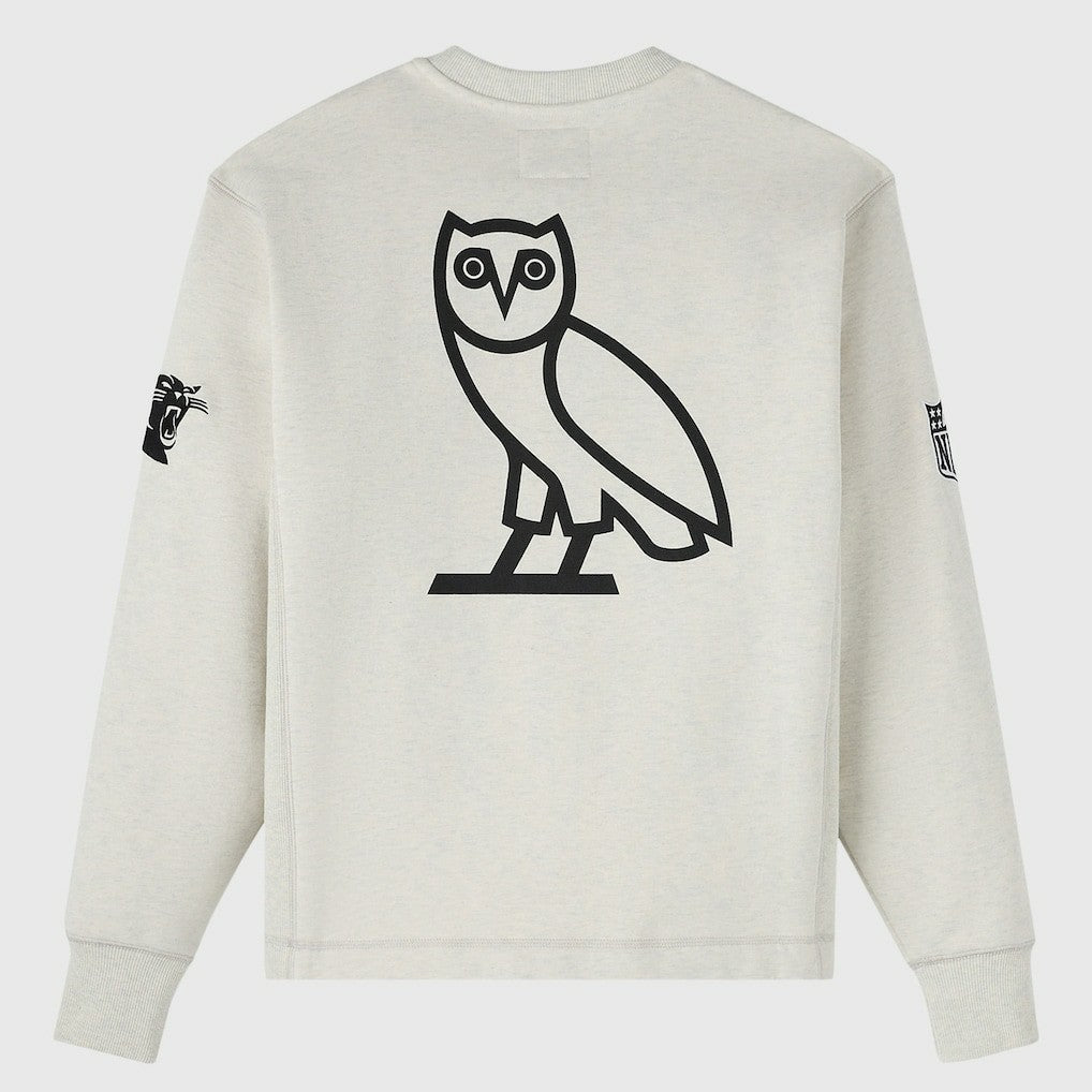 Carolina Panthers OVO x NFL Unisex Fleece Sweatshirt Heather Gray - NFL