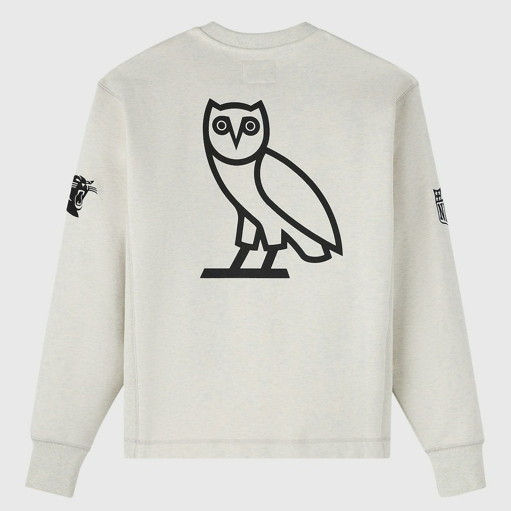 Carolina Panthers OVO x NFL Unisex Fleece Sweatshirt Heather Gray - NFL