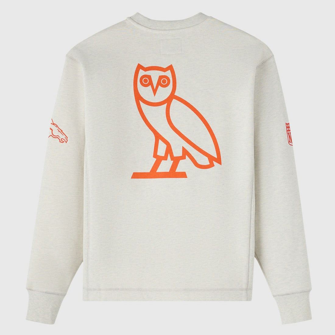 Denver Broncos OVO x NFL Unisex Fleece Sweatshirt Heather Gray - NFL