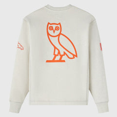 Denver Broncos OVO x NFL Unisex Fleece Sweatshirt Heather Gray - NFL