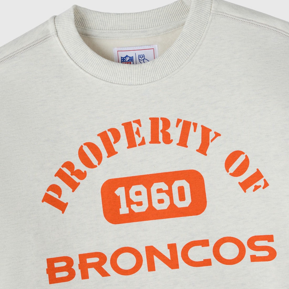 Denver Broncos OVO x NFL Unisex Fleece Sweatshirt Heather Gray - NFL