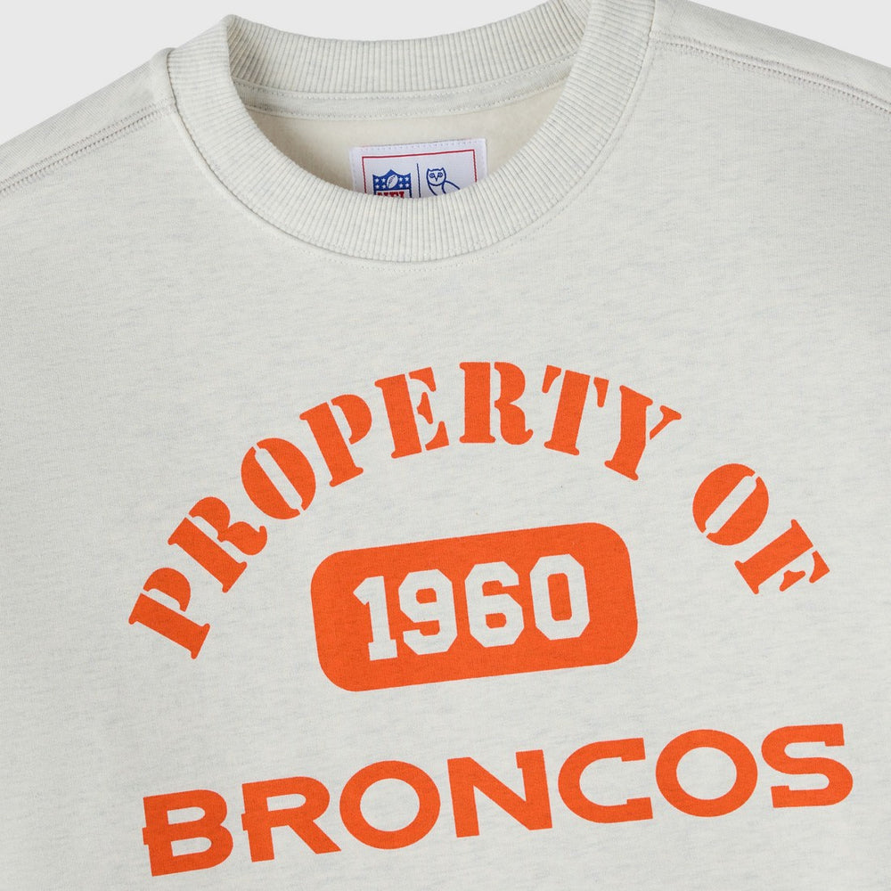Denver Broncos OVO x NFL Unisex Fleece Sweatshirt Heather Gray - NFL