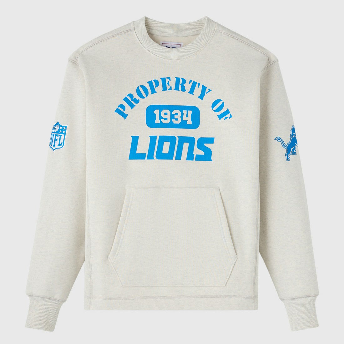 Detroit Lions OVO x NFL Unisex Fleece Sweatshirt Heather Gray - NFL