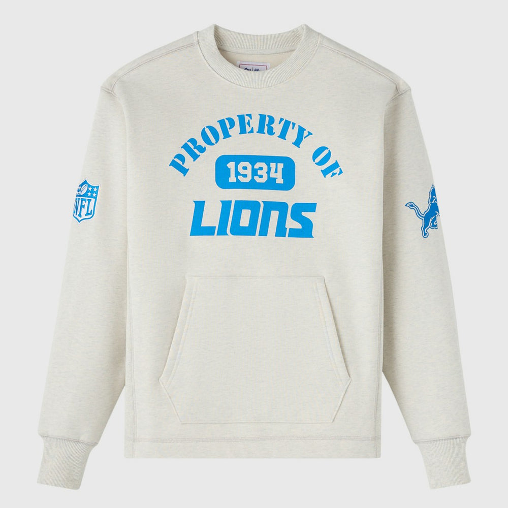 Detroit Lions OVO x NFL Unisex Fleece Sweatshirt Heather Gray - NFL