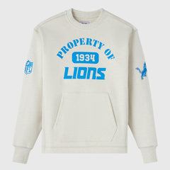 Detroit Lions OVO x NFL Unisex Fleece Sweatshirt Heather Gray - NFL