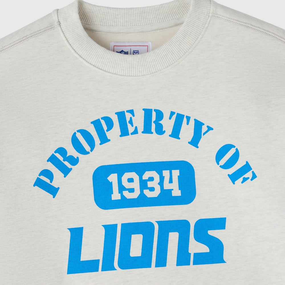 Detroit Lions OVO x NFL Unisex Fleece Sweatshirt Heather Gray - NFL
