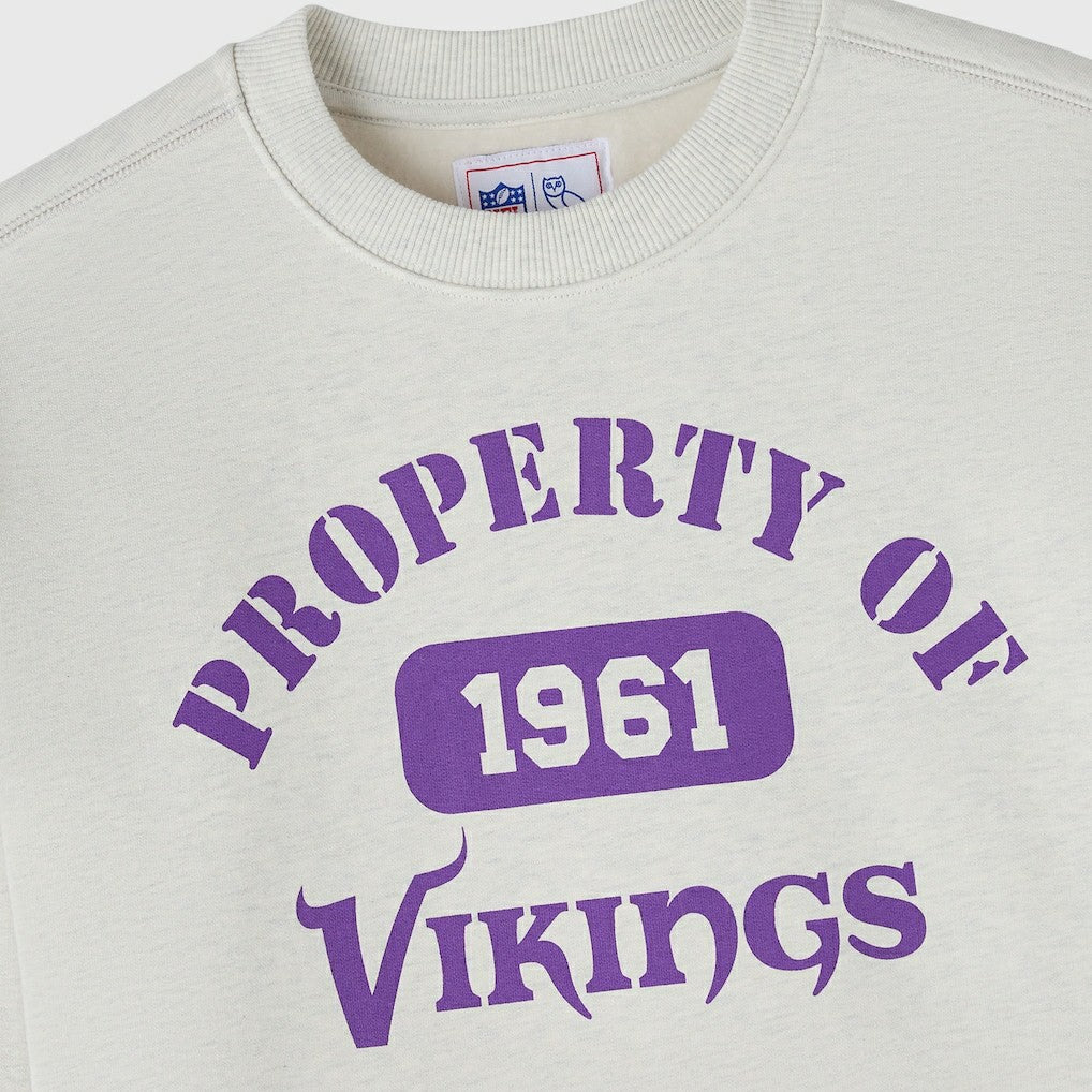 Minnesota Vikings OVO x NFL Unisex Fleece Sweatshirt Heather Gray - NFL