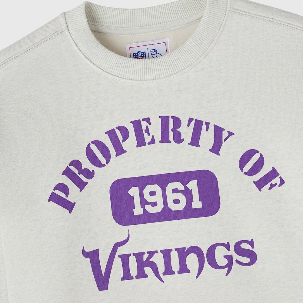 Minnesota Vikings OVO x NFL Unisex Fleece Sweatshirt Heather Gray - NFL