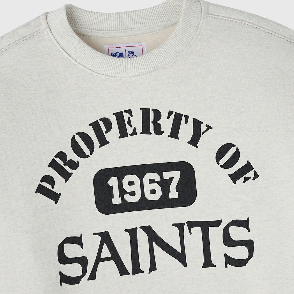New Orleans Saints OVO x NFL Unisex Fleece Sweatshirt Heather Gray - NFL