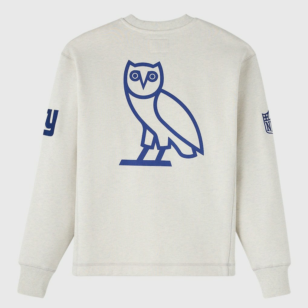 New York Giants OVO x NFL Unisex Fleece Sweatshirt Heather Gray - NFL
