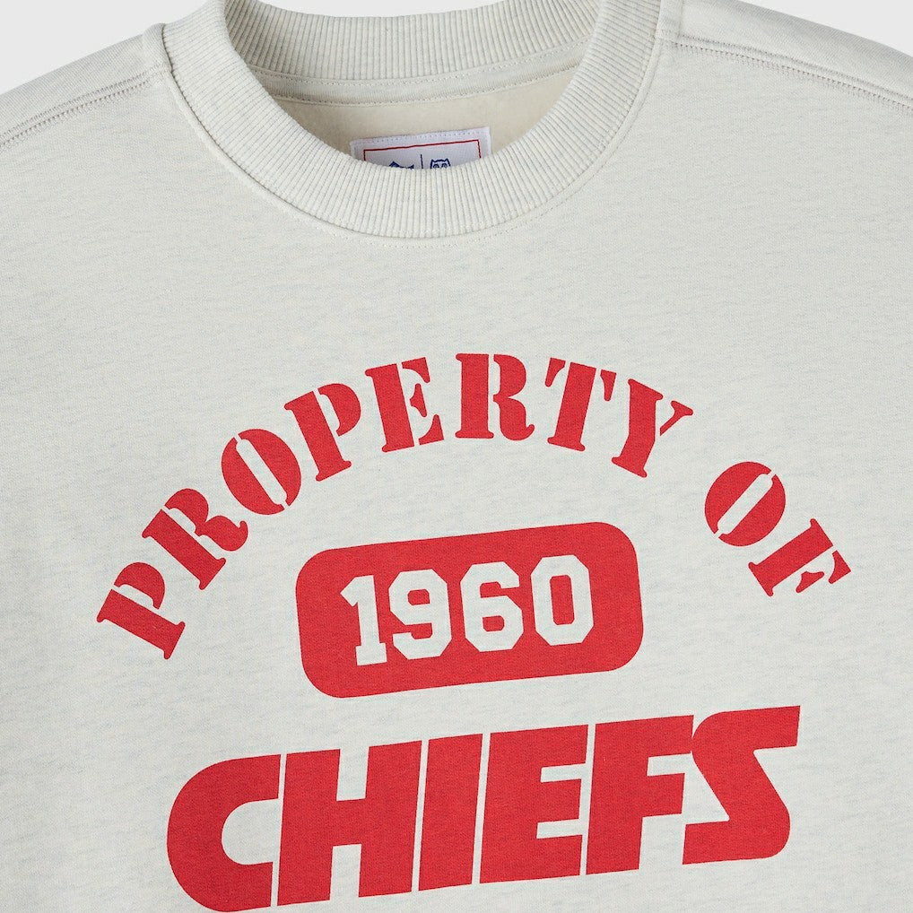 Kansas City Chiefs OVO x NFL Unisex Fleece Sweatshirt Heather Gray - NFL