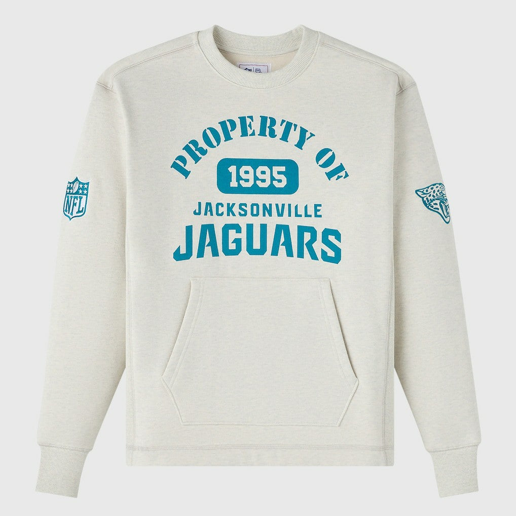 Jacksonville Jaguars OVO x NFL Unisex Fleece Sweatshirt Heather Gray - NFL