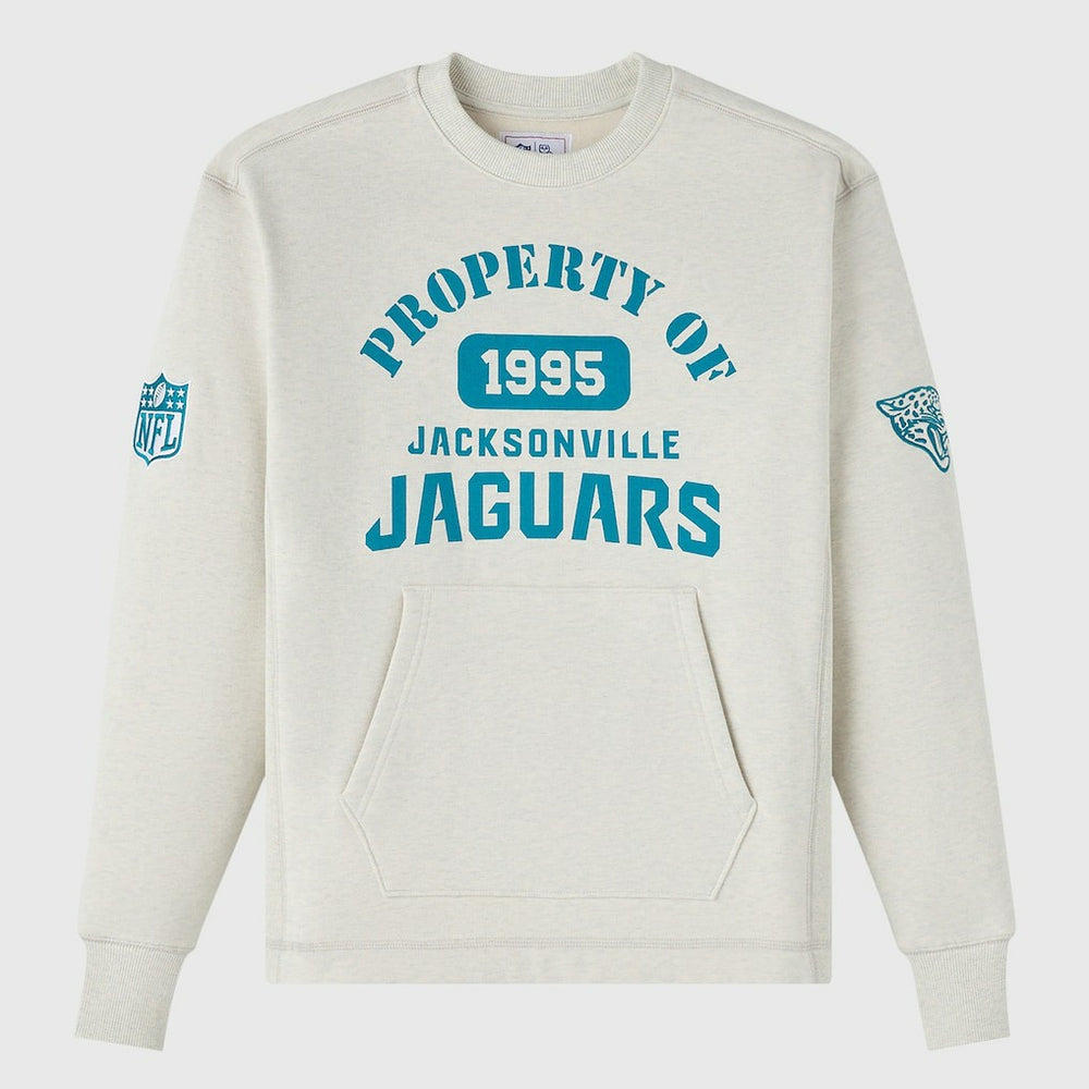 Jacksonville Jaguars OVO x NFL Unisex Fleece Sweatshirt Heather Gray - NFL