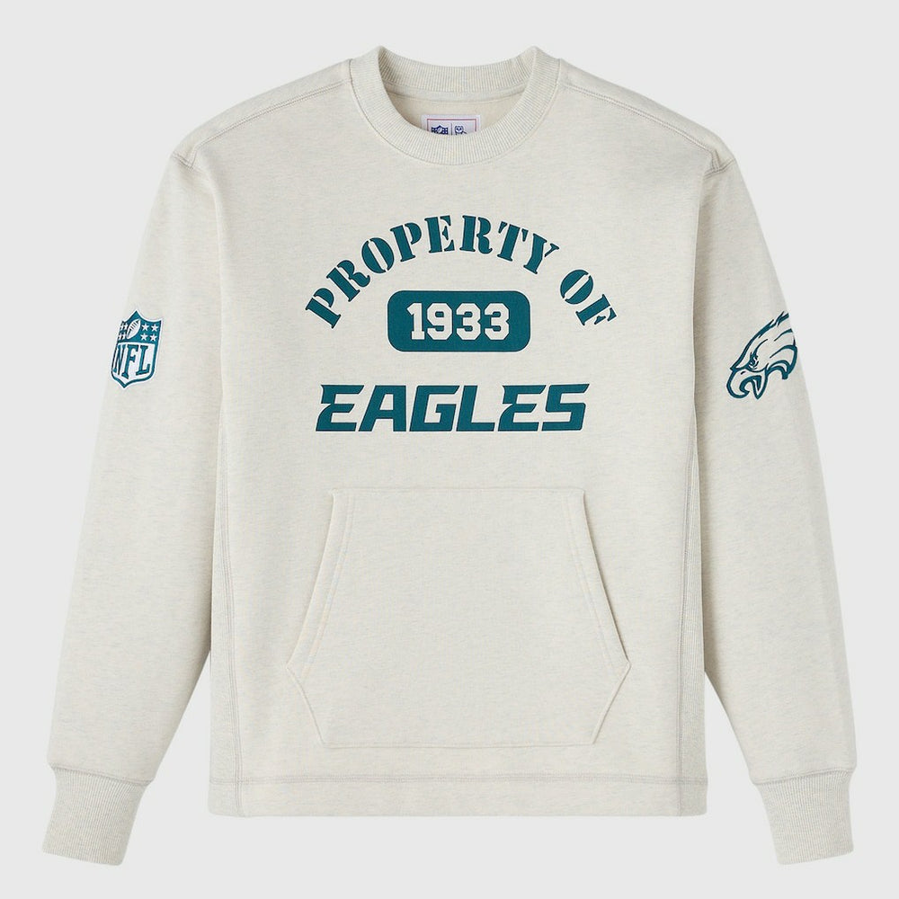 Philadelphia Eagles OVO x NFL Unisex Fleece Sweatshirt Heather Gray - NFL