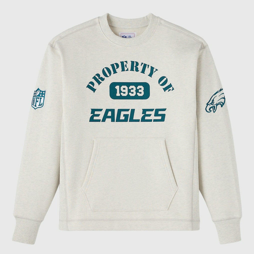Philadelphia Eagles OVO x NFL Unisex Fleece Sweatshirt Heather Gray - NFL