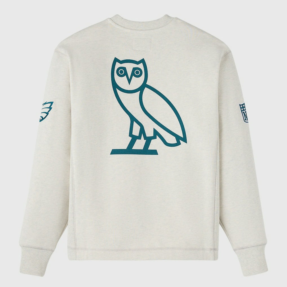 Philadelphia Eagles OVO x NFL Unisex Fleece Sweatshirt Heather Gray - NFL