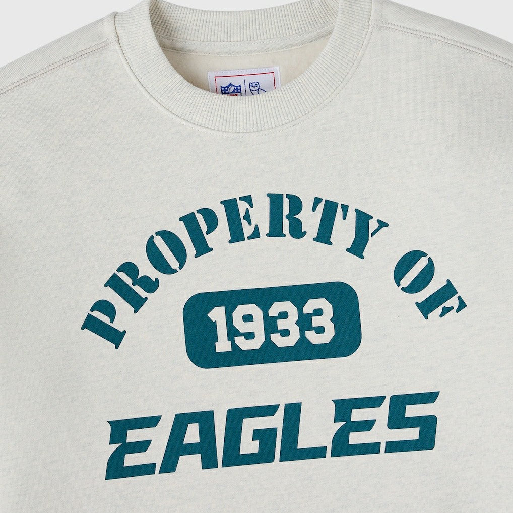 Philadelphia Eagles OVO x NFL Unisex Fleece Sweatshirt Heather Gray - NFL