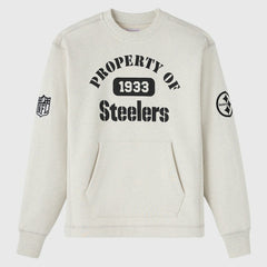 Pittsburgh Steelers OVO x NFL Unisex Fleece Sweatshirt Heather Gray - NFL