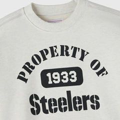Pittsburgh Steelers OVO x NFL Unisex Fleece Sweatshirt Heather Gray - NFL