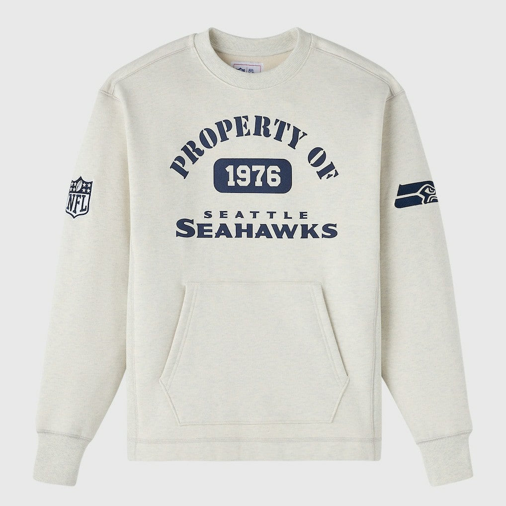 Seattle Seahawks OVO x NFL Unisex Fleece Sweatshirt Heather Gray - NFL